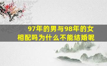 97年的男与98年的女相配吗为什么不能结婚呢