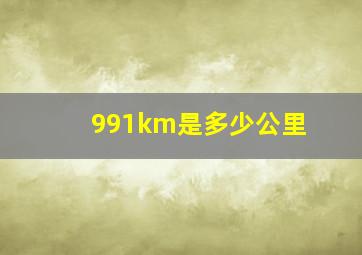 991km是多少公里