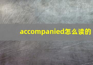 accompanied怎么读的