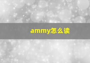 ammy怎么读