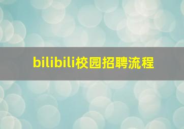 bilibili校园招聘流程