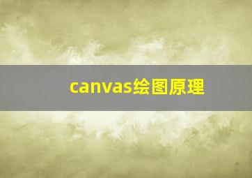 canvas绘图原理