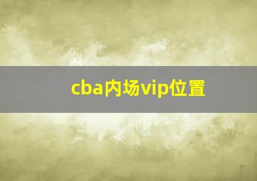 cba内场vip位置