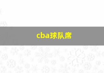 cba球队席