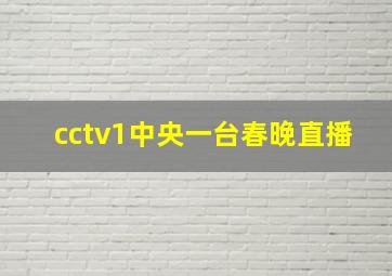 cctv1中央一台春晚直播