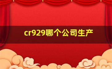 cr929哪个公司生产