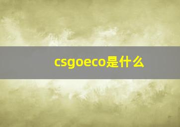 csgoeco是什么