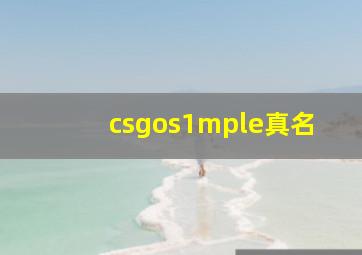 csgos1mple真名