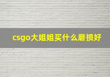 csgo大姐姐买什么磨损好