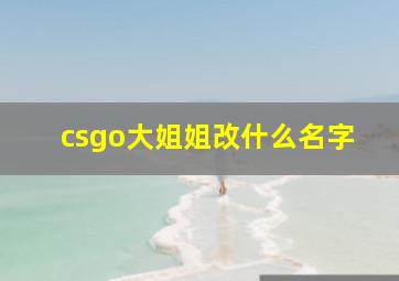 csgo大姐姐改什么名字