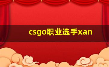 csgo职业选手xan