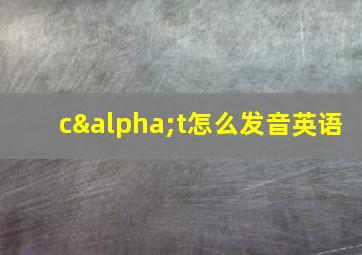 cαt怎么发音英语