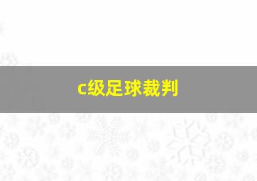 c级足球裁判