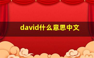 david什么意思中文