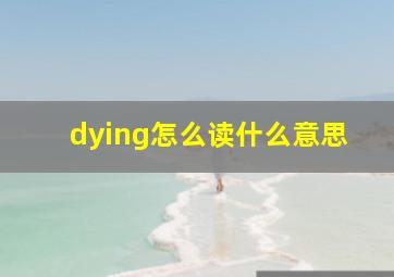 dying怎么读什么意思