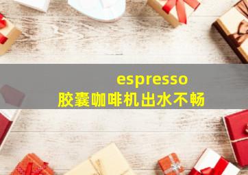 espresso胶囊咖啡机出水不畅