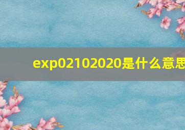 exp02102020是什么意思