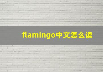 flamingo中文怎么读