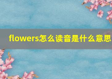 flowers怎么读音是什么意思