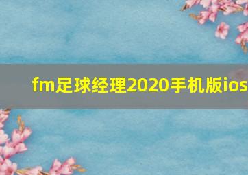 fm足球经理2020手机版ios