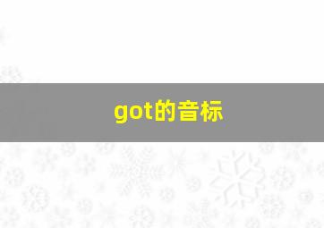 got的音标