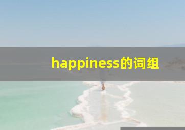 happiness的词组