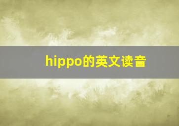 hippo的英文读音