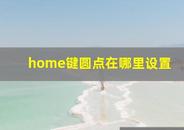 home键圆点在哪里设置