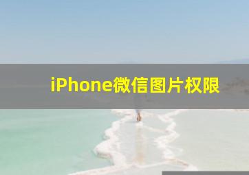 iPhone微信图片权限