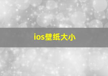 ios壁纸大小