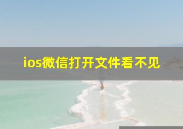 ios微信打开文件看不见