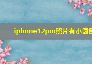 iphone12pm照片有小圆圈