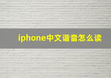 iphone中文谐音怎么读