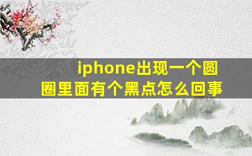 iphone出现一个圆圈里面有个黑点怎么回事