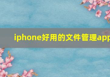 iphone好用的文件管理app