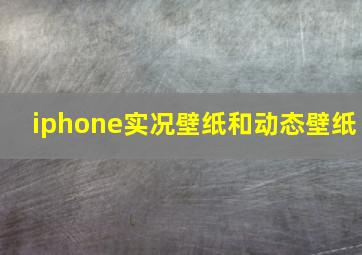 iphone实况壁纸和动态壁纸