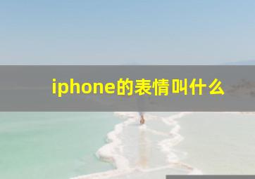 iphone的表情叫什么