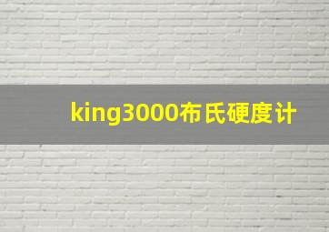 king3000布氏硬度计