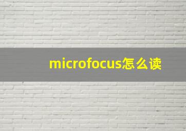 microfocus怎么读