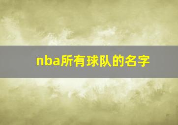 nba所有球队的名字