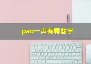 pao一声有哪些字