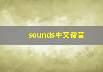 sounds中文谐音