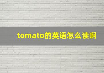 tomato的英语怎么读啊