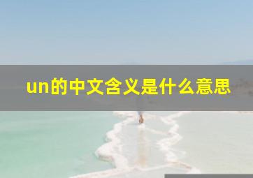 un的中文含义是什么意思