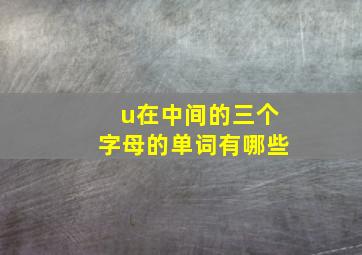 u在中间的三个字母的单词有哪些