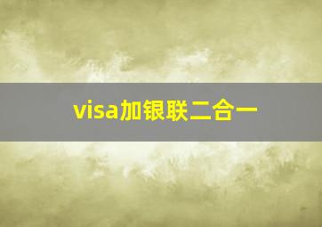 visa加银联二合一