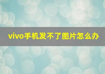 vivo手机发不了图片怎么办