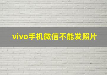 vivo手机微信不能发照片