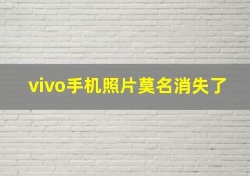 vivo手机照片莫名消失了