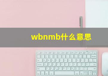 wbnmb什么意思